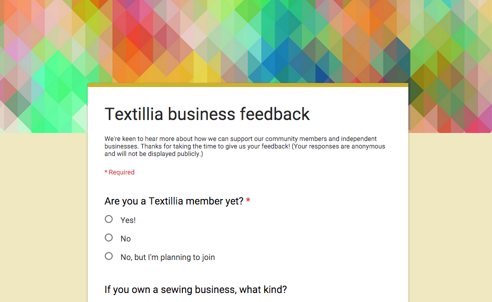 Textillia business survey
