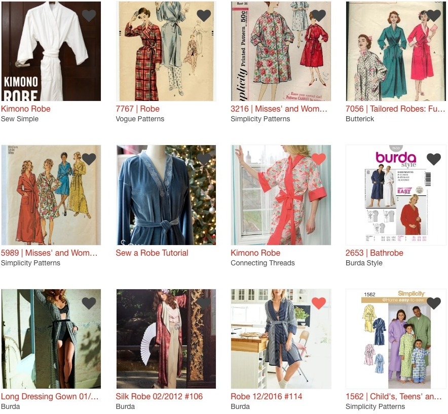 Robe sewing patterns | Textillia.com