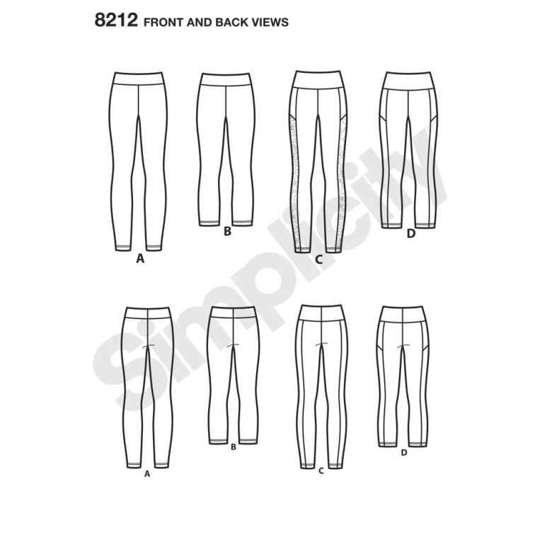 S8212 | Misses' Knit Leggings | Textillia