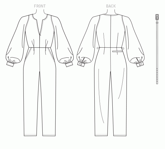 Vogue Bishop Sleeve Flared Dress Sewing Pattern, 9076, A5