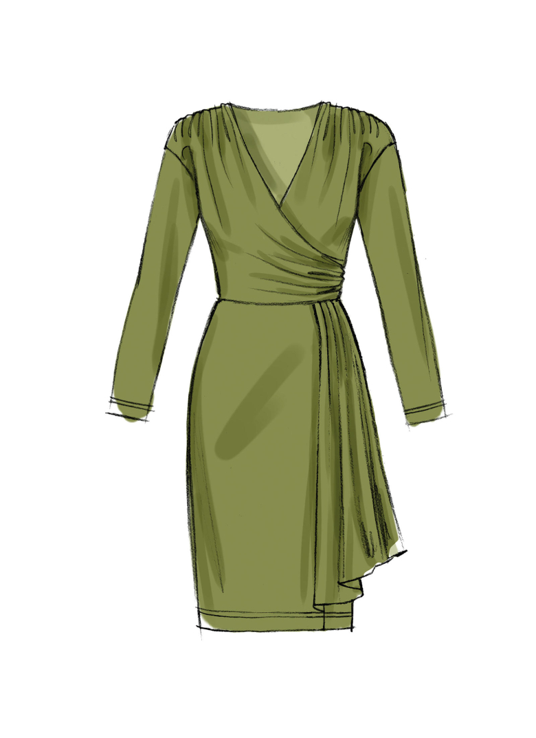 Download M6713 | Misses'/Women's Mock-Wrap Dresses | Textillia