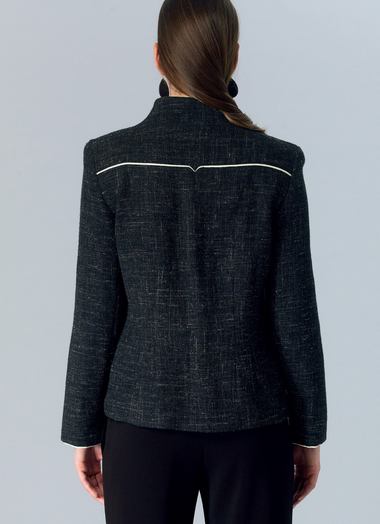 V1418 | Misses' Raised-Neckline Jackets | Textillia