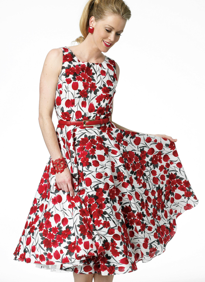 B5748 | Misses'/Misses' Petite Flared Dresses | Textillia