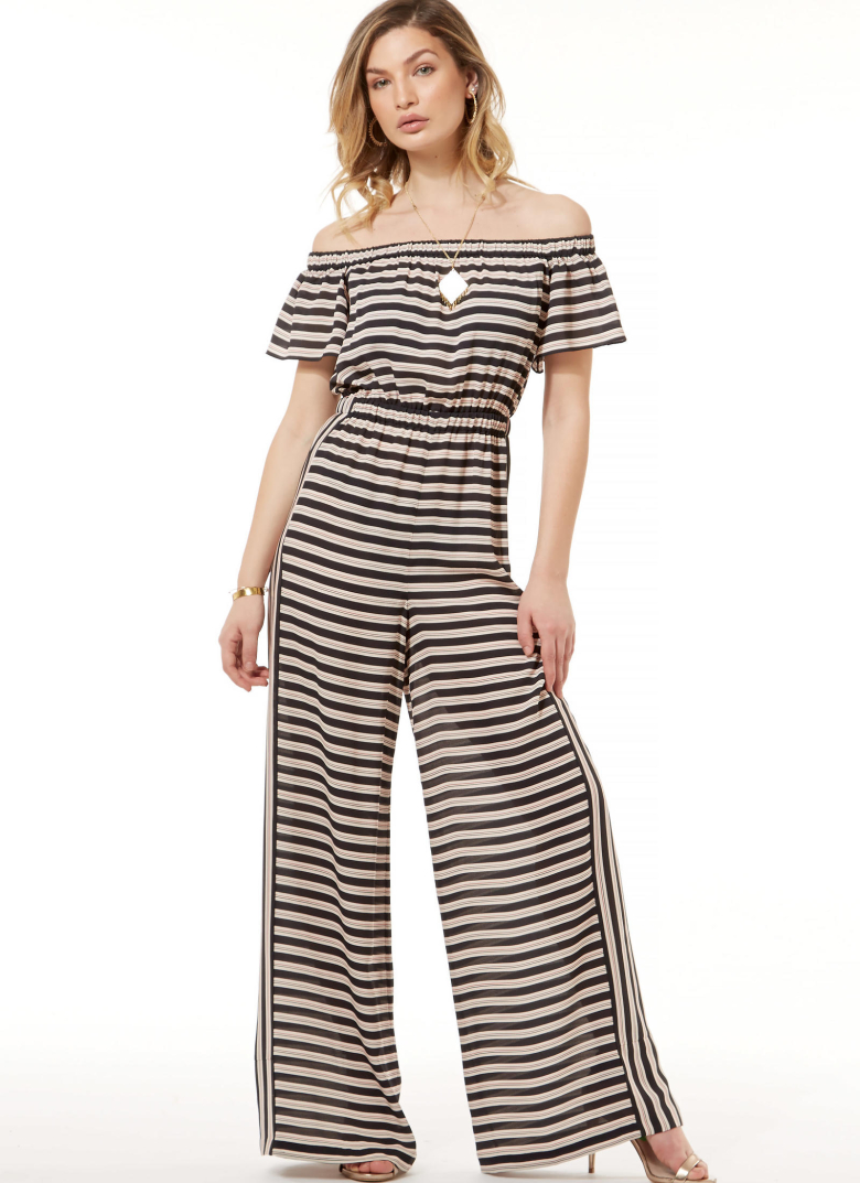 M7609 | Misses' Pull-On Off-the-Shoulder Rompers And Jumpsuits With ...