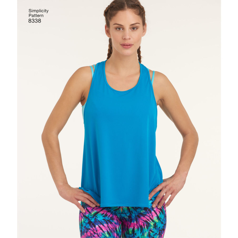 Simplicity 8339 Misses' Knit Sports Bras - Patterns