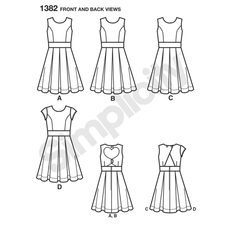 Sewing Patterns For Dresses Simplicity 1382 Girlsgirls Plus Dress With