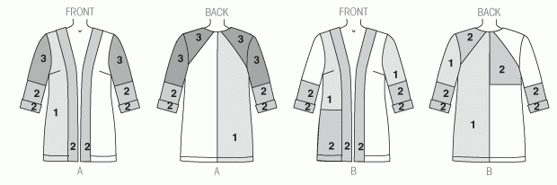 M7132 Patchwork Kimono Jacket Pattern
