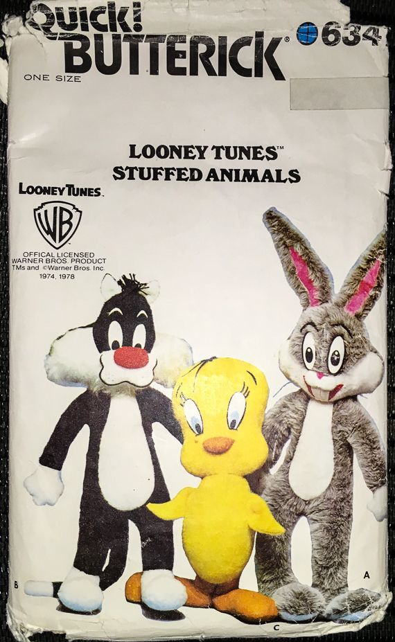 Vintage Baby Looney Tunes Sylvester Cat & Tweety Bird Baby Fleece Mink –