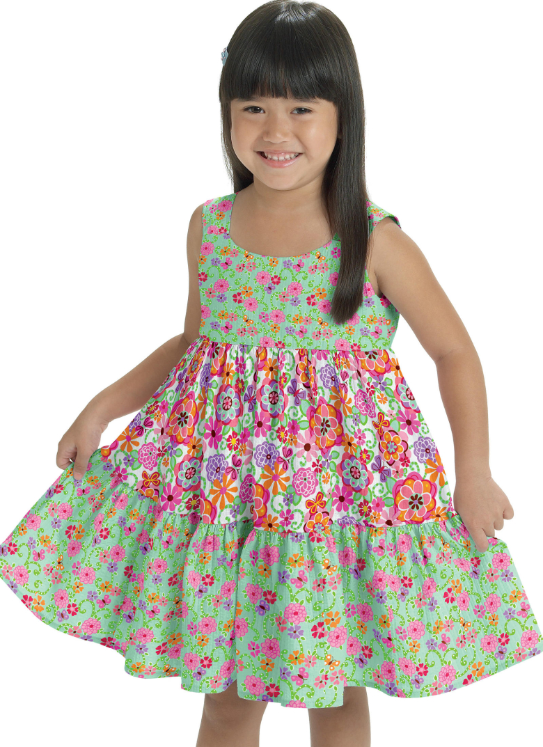 M6017 | Toddlers'/Children's Gathered Tops, Dresses, Shorts and Pants ...