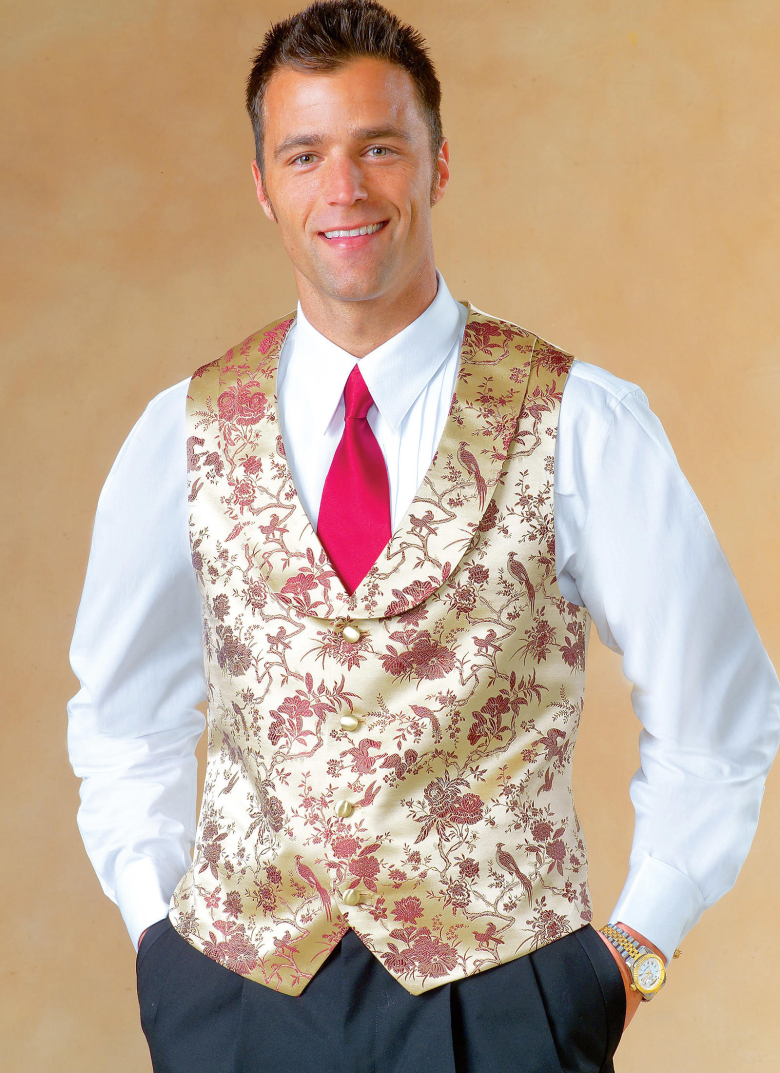 M4321 | Men's Shawl Collar Vests, Bow Tie and Cummerbund | Textillia