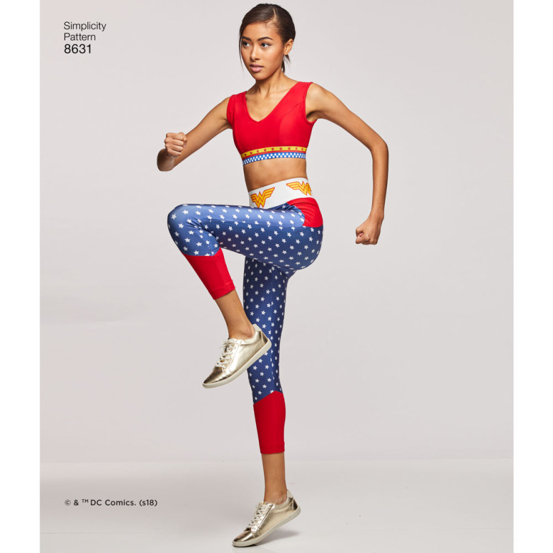 Simplicity 9620 Misses' and Women's Knit Sports Bra, Leggings and