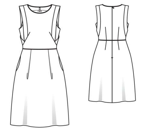 A-Line Cascade Dress 06/2018 #101 | Textillia