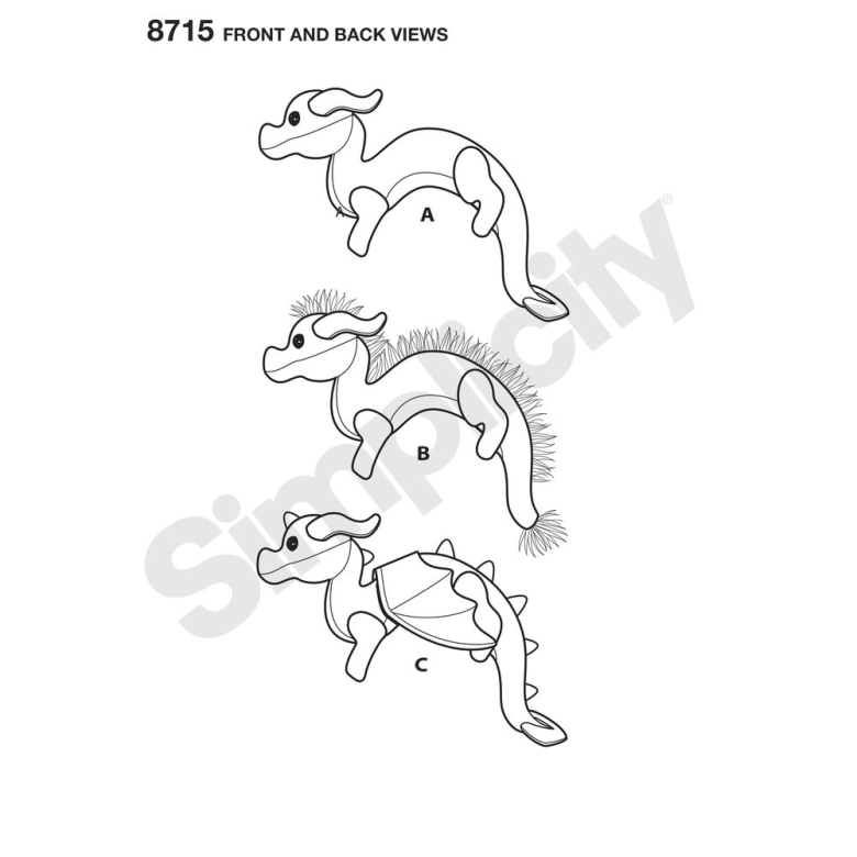 simplicity pattern 8715 stuffed dragons