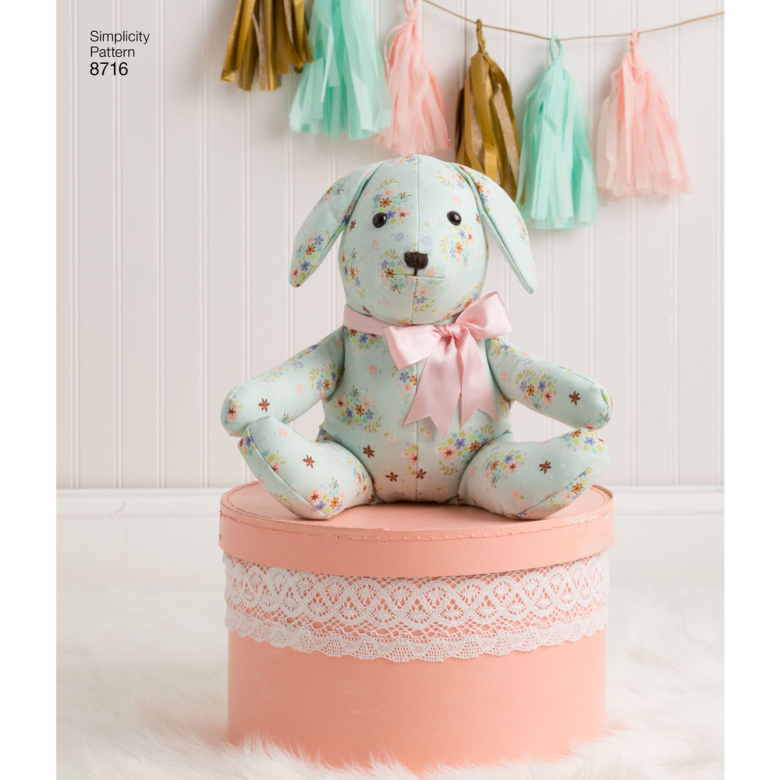 simplicity pattern 8716 stuffed animals