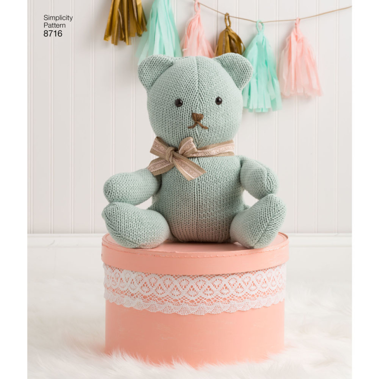 simplicity pattern 8716 stuffed animals