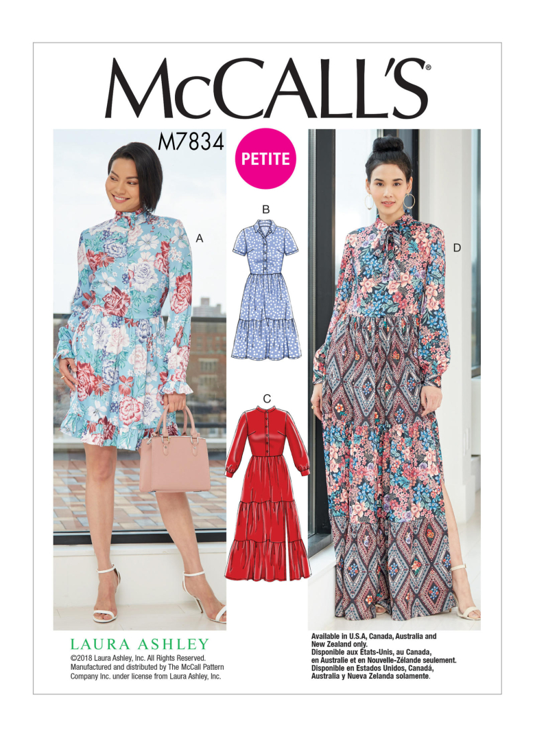 M7834 Misses Miss Petite Dresses Textillia