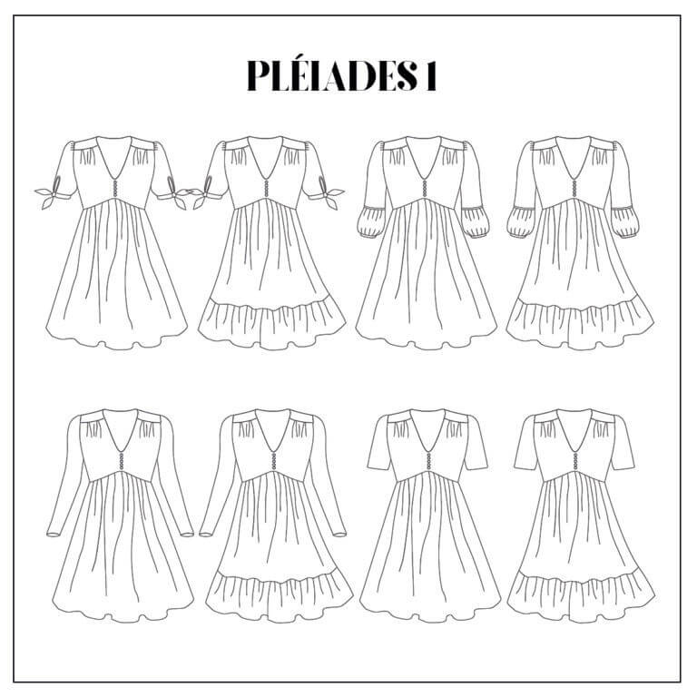 French Poetry - Pleiades 1 - sewing pattern from XS to plus size 6X