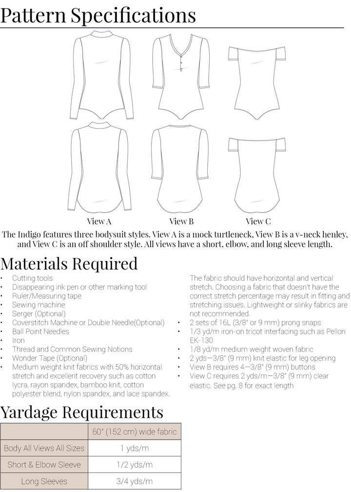 Indigo Bodysuit | Textillia