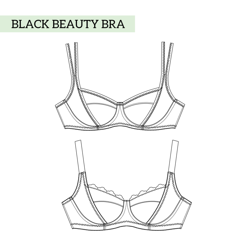 Black bra - vector clipart