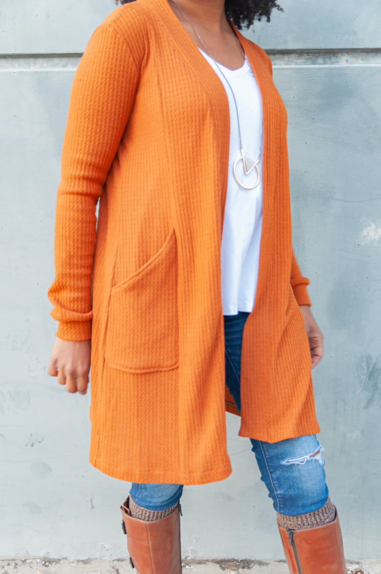 Orange 2024 sweater duster