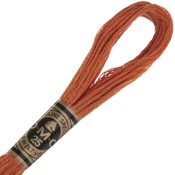 Picture of copper DMC embroidery floss.