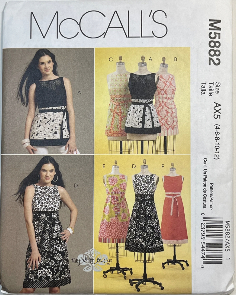 M5882 | Misses’ Top, Tunics And Dresses | Textillia