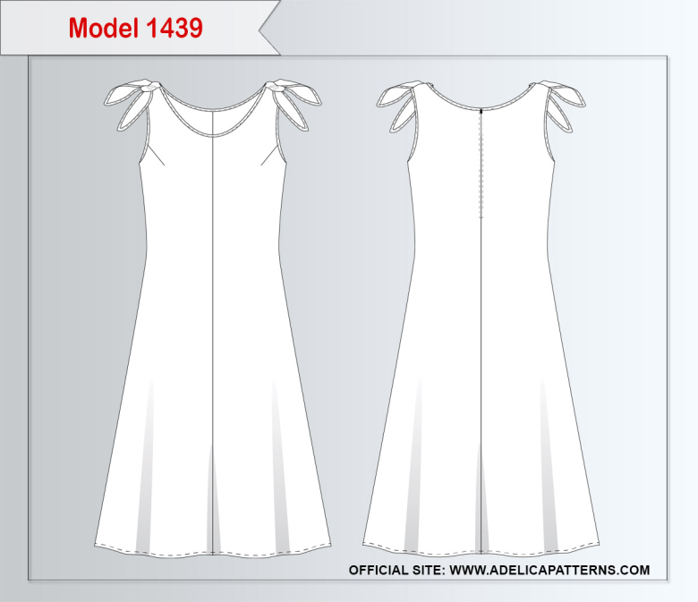 Adelica pattern 1439 Super Plus size Dress sewing pattern PDF | Textillia