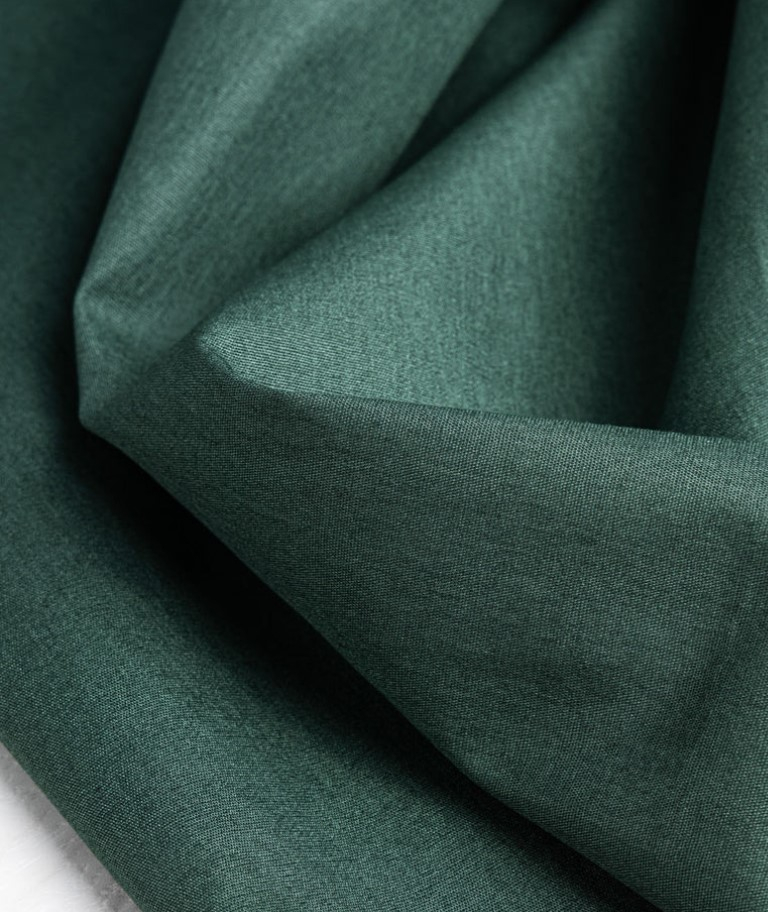 Lightweight Silky Cotton Poplin - Forest | Textillia