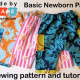 3 colorful versions of the Basic Newborn Pant from Made by Rae