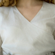 Close-up front view of bodice and neckline