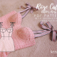 pattern cover with sketch diagram and artistic photo of pink bustier dress