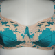 teal with lace overlay, front view