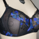 black and blue lace, side view