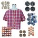 Decorative buttons for upcycled top made from man's dress shirt
