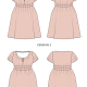 flat drawings of dress (plus size)